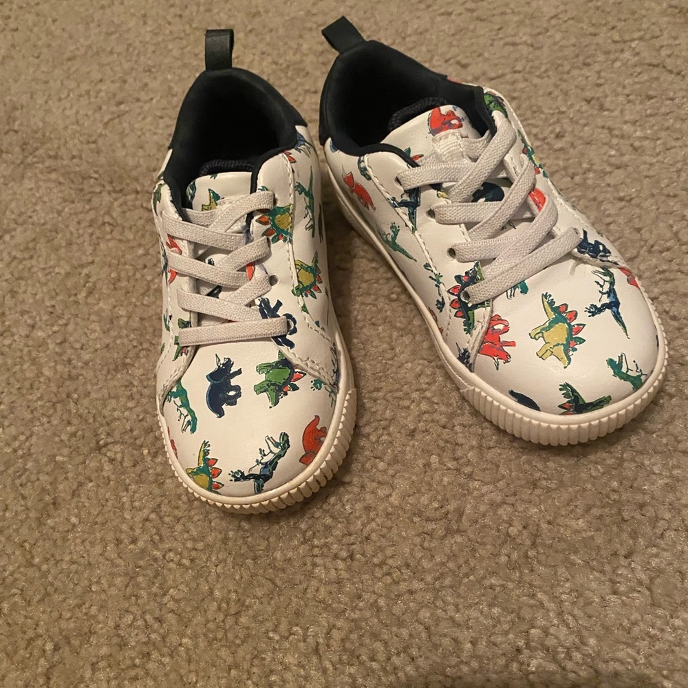 Carter's White Dinosaur Print Sneakers